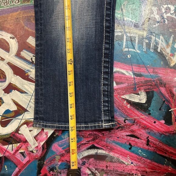 Vigoss The Chelsea Capri Jeans - Size 3/4 - Dark Wash, Embellished Buttons - Picture 8 of 11